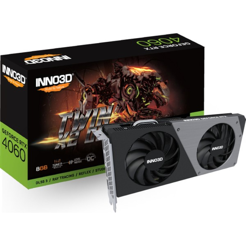 INNO3D RTX4060 Twin X2 Oc 8gb 128BIT Gddr6 (N40602-08D6X-173051N) Ekran Kartları Fiyatı