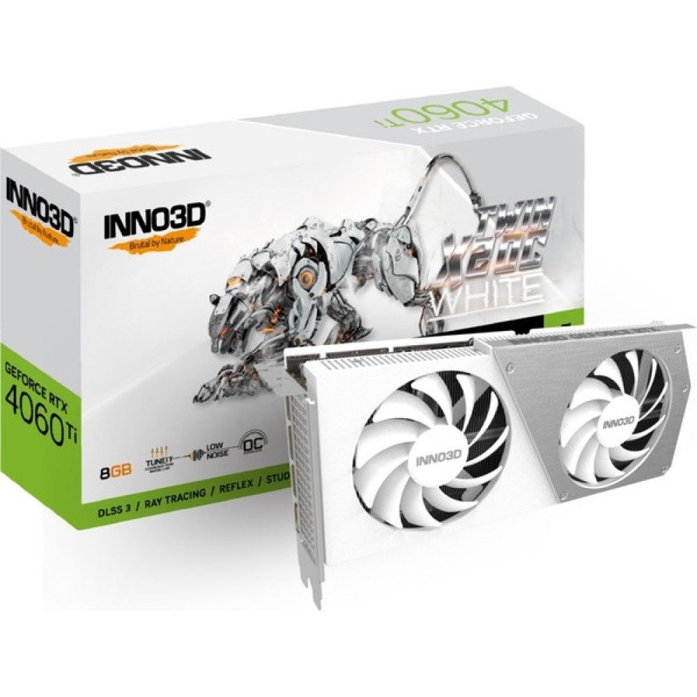INNO3D RTX4060TI Twin X2 Oc White 8gb 128BIT Gddr6 (N406T2-08D6X-171153W) Ekran Kartları Fiyatı