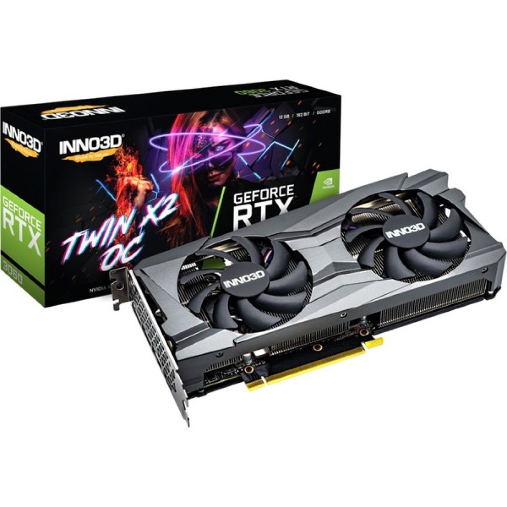 INNO3D Twin X2 Oc RTX3060 12GB 192BIT Gddr6 Pcı-Express 4.0 Ekran Kartı Ekran Kartları Fiyatı