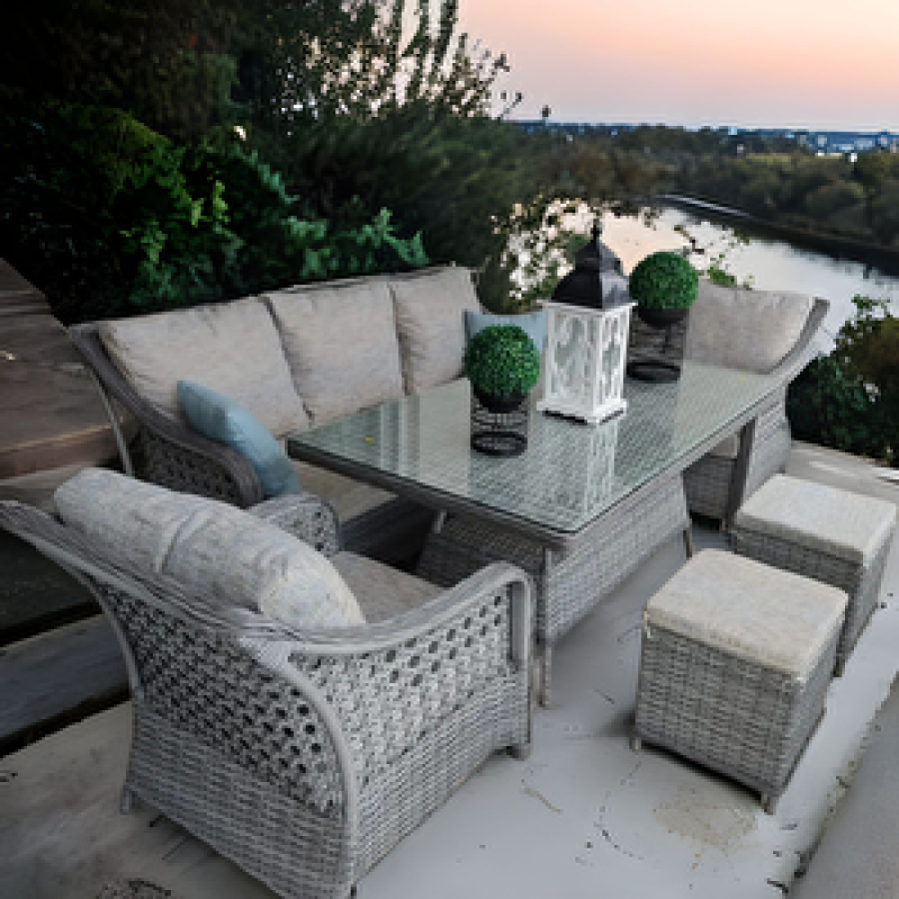 Innobond Bahçe Balkon Mobilyası Aluminyum Rattan Venedik 3-1-1 Ve Masa Bahçe Mobilyası Takımı Fiyatı