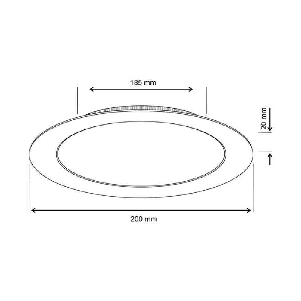 İnoled Sıva Altı Yuvarlak LED Panel Armatür 15W/3300K Gün Işığı Armatür Fiyatı