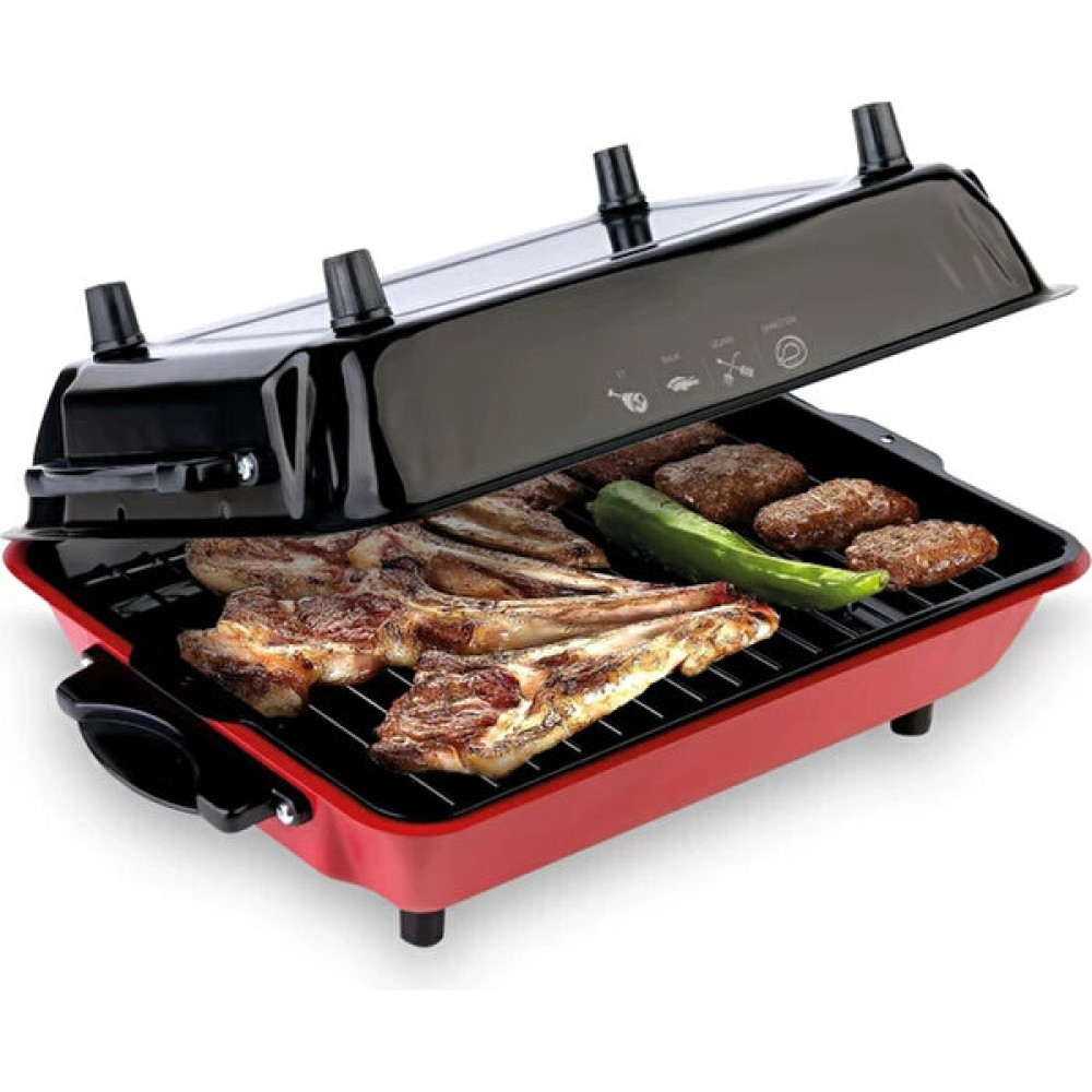 Inova Elektrikli Barbekü Mangal Emaye Gövdeli Ve Tepsili - Siyah Bahçe Mangalı & Barbekü Fiyatı
