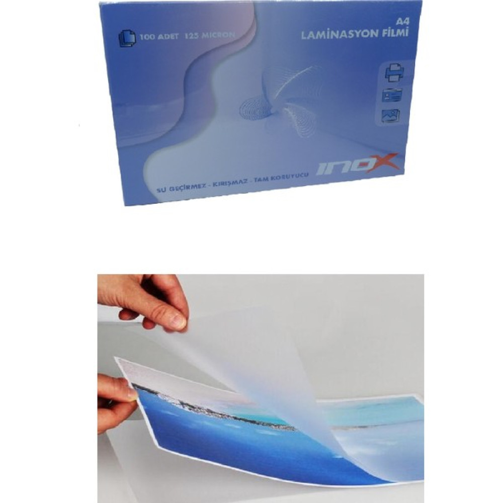 İnox A4 Laminasyon 125 Micro 20’li Paket Laminasyon Sistemi Fiyatı