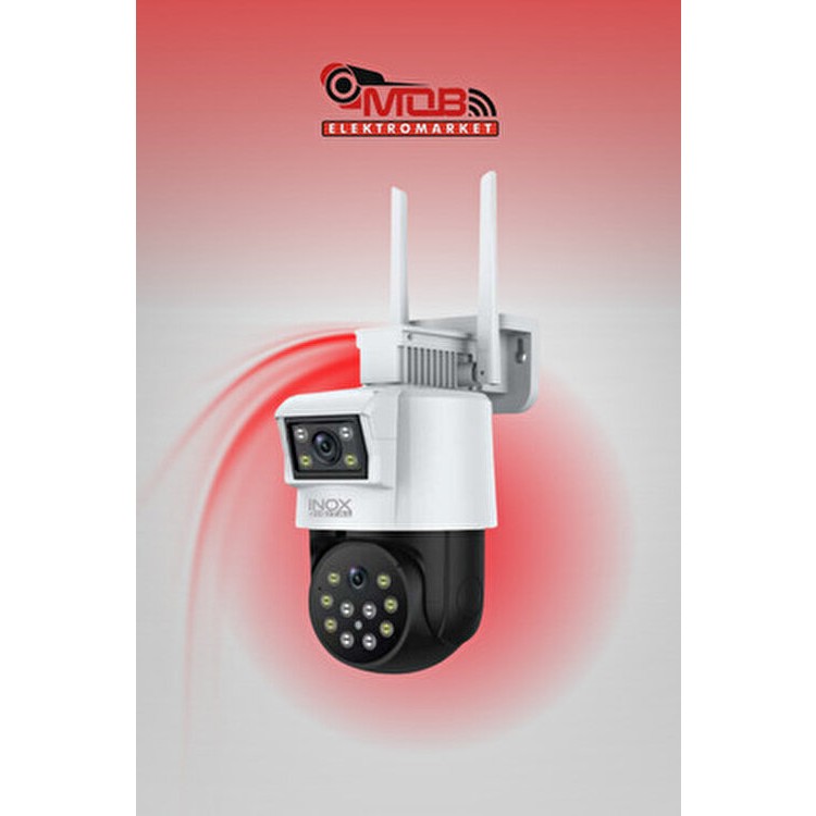 İnox Dijital INOX-X102 3+3mp Dual Lens Wifi Kamera Hieasy - Beyaz Diğer Fiyatı