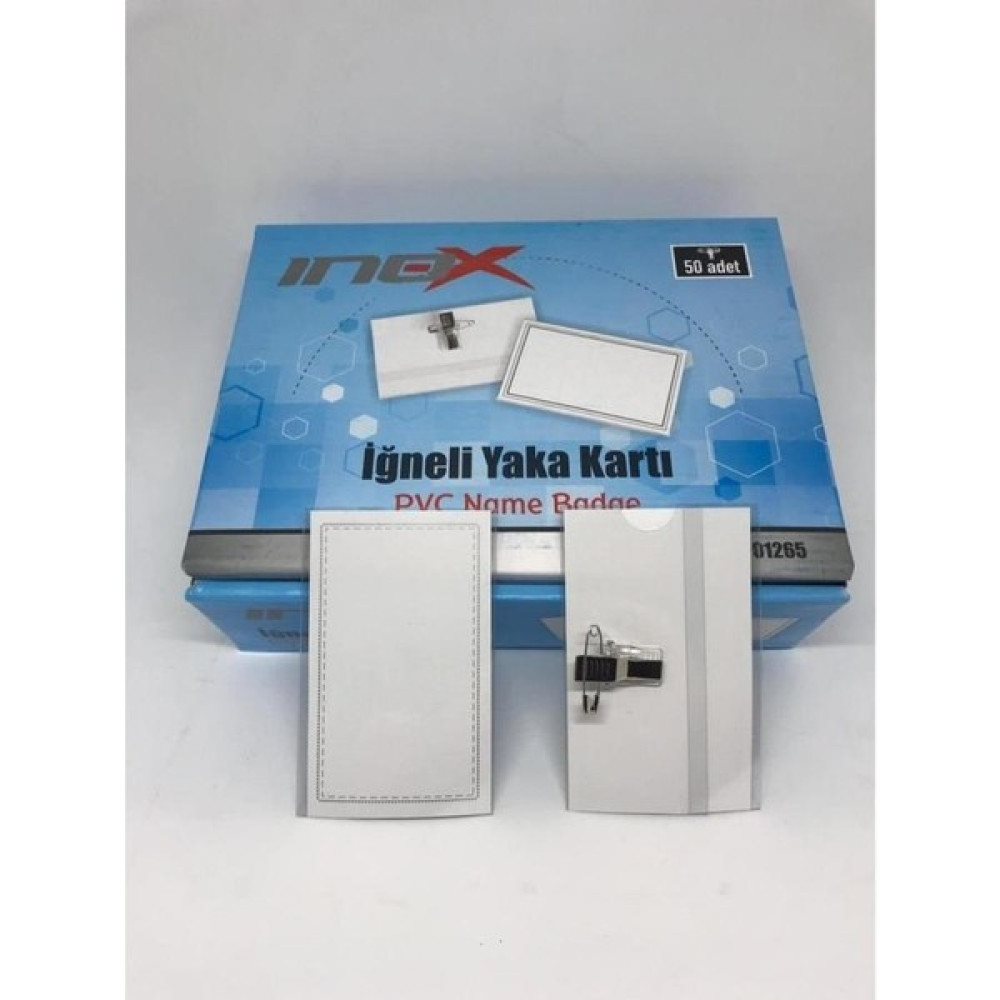 Inox Iğneli Yaka Kartı 50LI Kutu Dosya Fiyatı