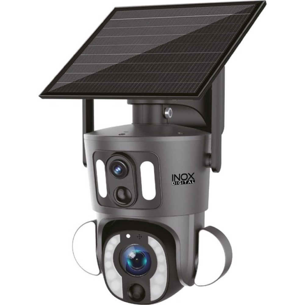 Inox INOX-224 3+3 Megapiksel Dual Lens 4g Solar Sim Kartlı Ip Kamera Güneş Enerji - Siyah - Gri Oto Boyaları Fiyatı