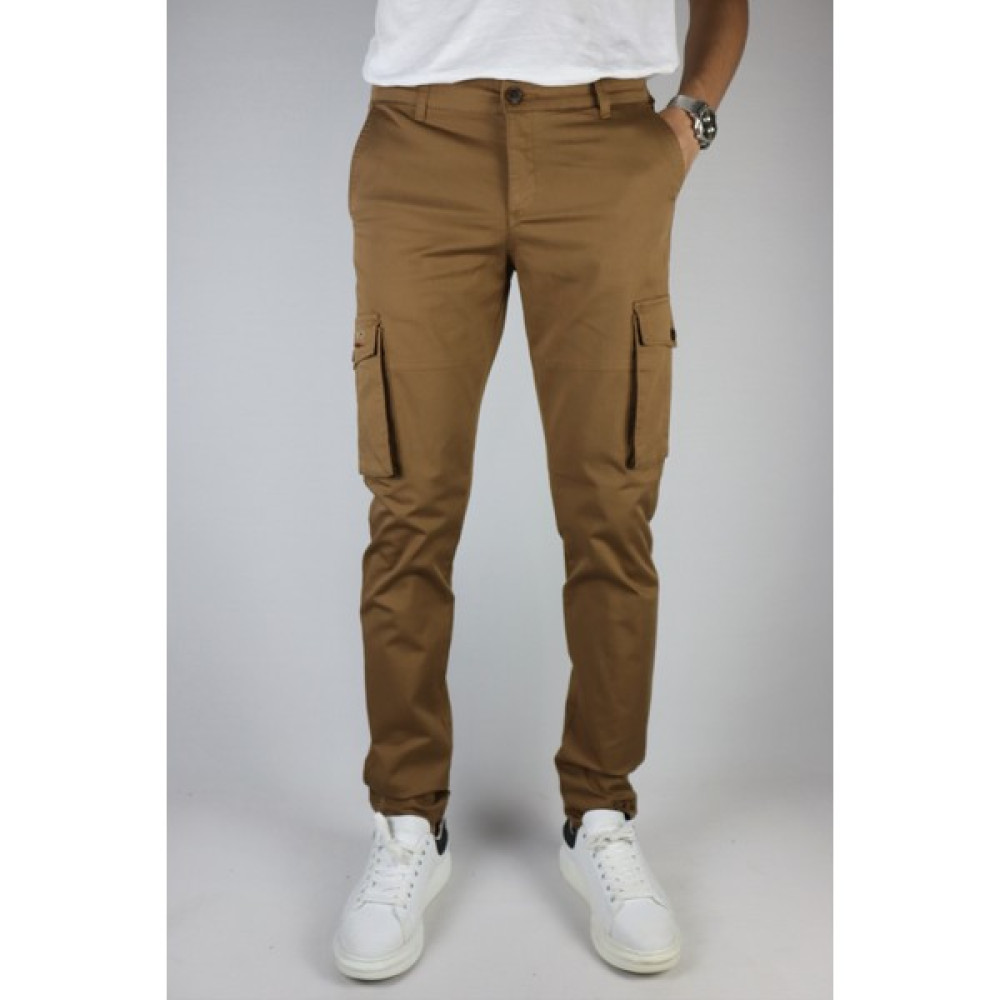 İnpool Erkek Camel Nakış Detaylı Kargo Cepli Gabardin Pantolon 21INP144 Erkek Pantolon Fiyatı