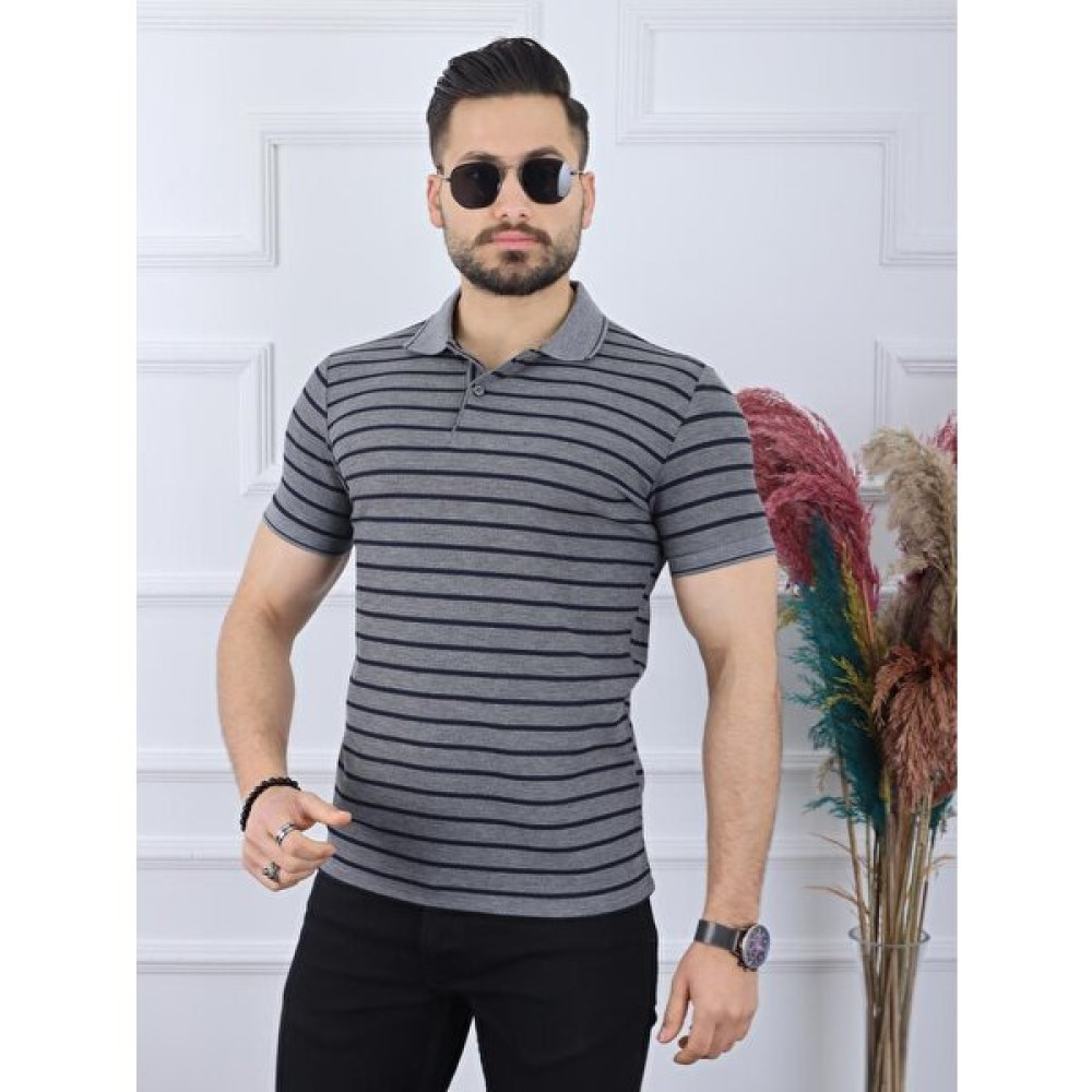 Inpool Erkek Çizgili Polo Yaka Tişört USEÇT21 Erkek T-shirt Fiyatı