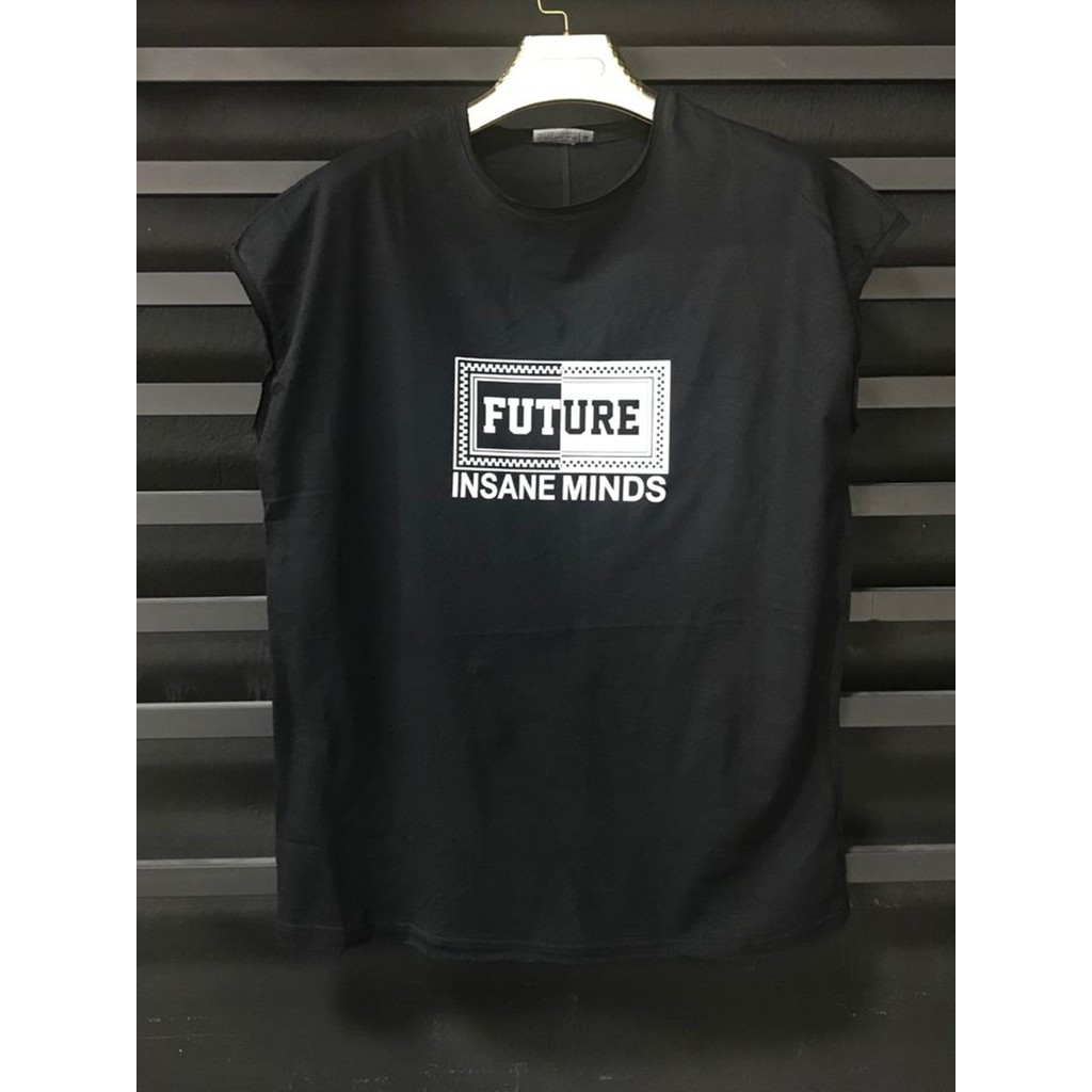 Insane Minds Erkek Kolsuz Baskılı Oversize Tshirt Erkek T-shirt Fiyatı