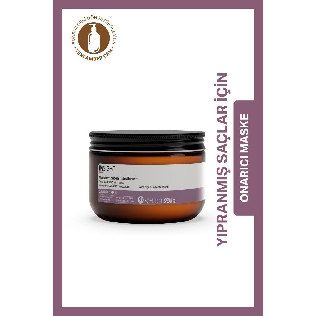 INSIGHT Yıpranmış Saçlara Özel Vegan Onarıcı Maske 400 ml Saç Bakım Ürünü Saç Bakım Maskeleri & Serumlar & Spreyler Fiyatı