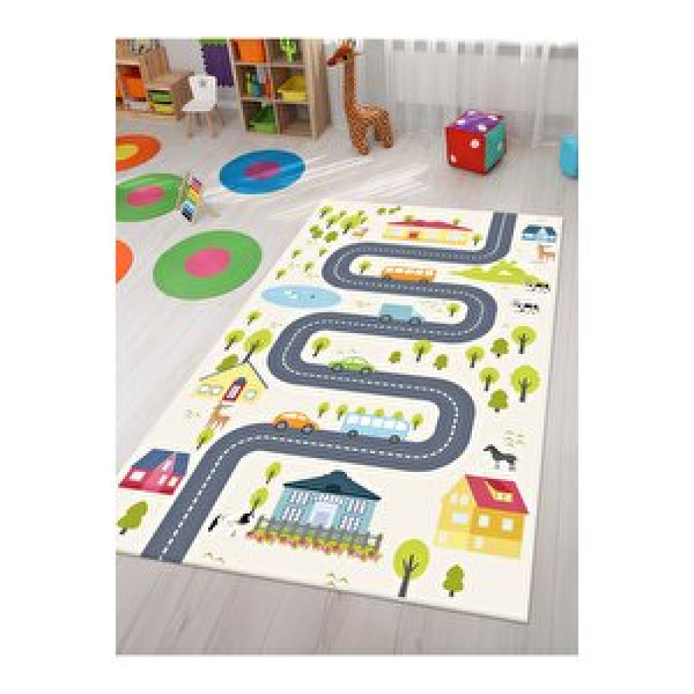 İnspira Oyun Halısı Yıkanabilir Kaymaz Taban Çocuk Odası 64331c 80x250 cm Bebek Odası Halı Fiyatı