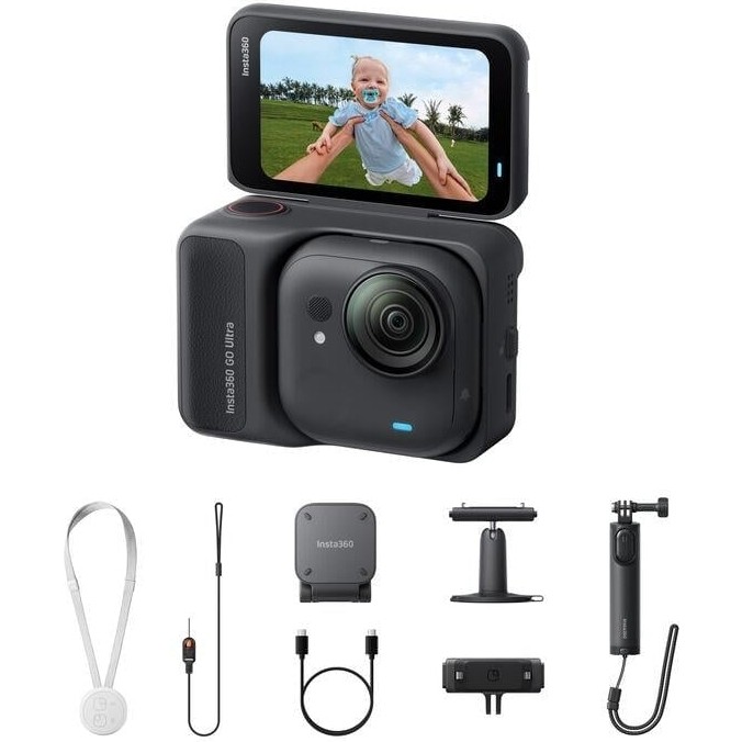 Insta360 Go Ultra Creator Bundle (Siyah) 4K Video ve 50 MP Fotoğraf Çekimi Özellikleriyle Diğer Fiyatı