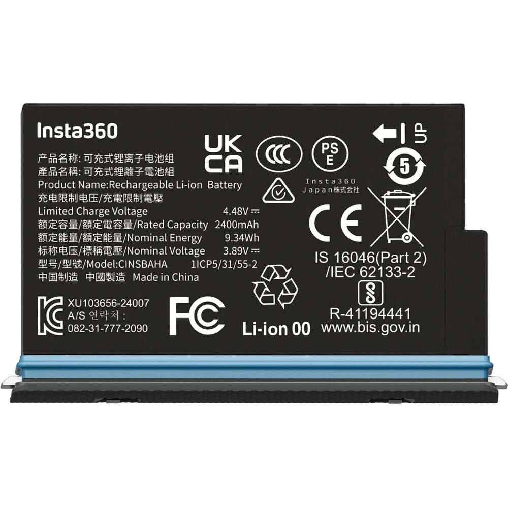 INSTA360 X5 2400 mAh Kapasiteli Şarj Edilebilir Batarya Aksiyon Kamerası İçin Yüksek Performans Aksiyon Kameralar Fiyatı