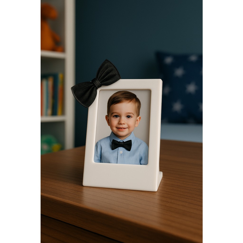 Instax Fotoğraf Çerçevesi Minimalist Dekoratif Vesikalık Masaüstü Çerçeveler Bebek Aile Çift Fotoğraf Köşesi Dekor - Siyah - Beyaz Resim & Fotoğraf Çerçevesi Fiyatı