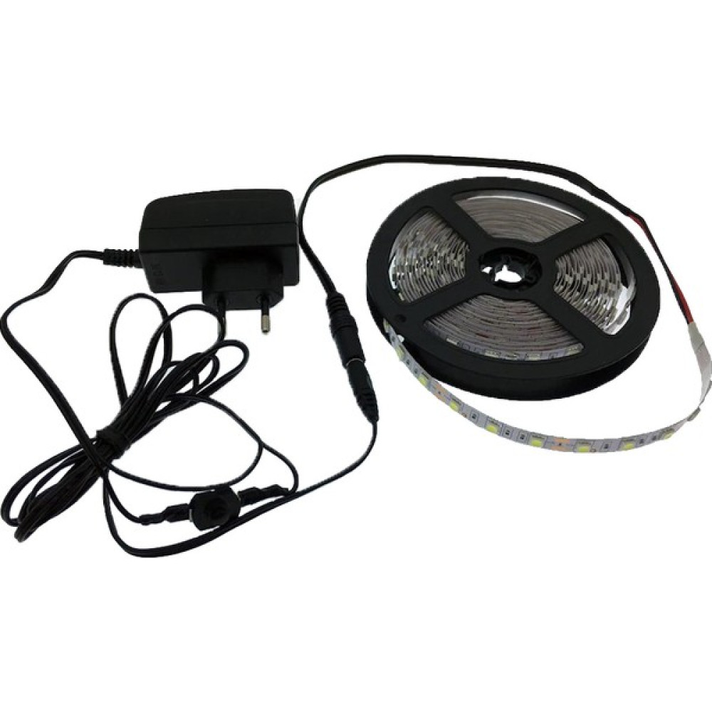 Intec 3 Çipli Beyaz Şerit LED 5 mt + 12V Adaptör Tak Çalıştır - 500 cm Led Aydınlatmalar Fiyatı