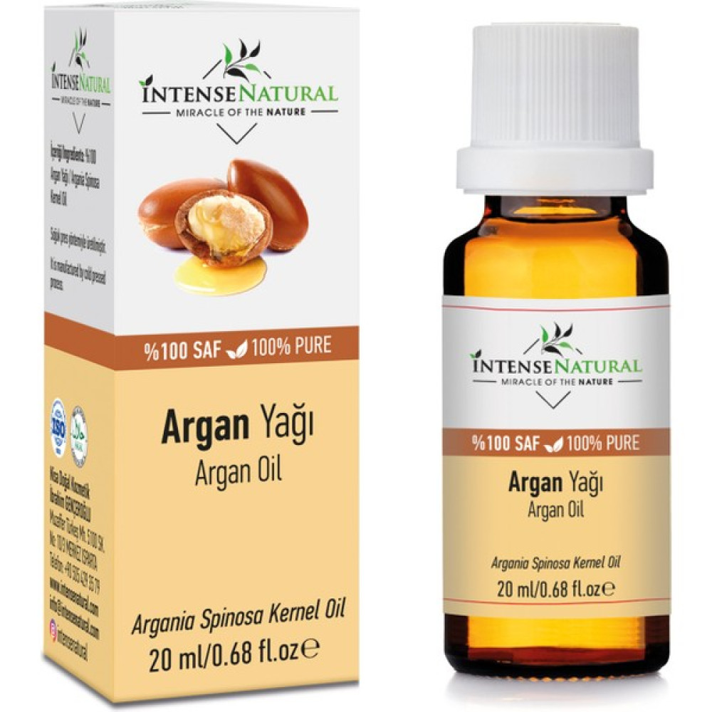 Intense Natural Argan Yağı Soğuk Sıkım 20 ml %100 Saf ve Doğal Argania Spinosa Oil Bitkisel Yağlar Fiyatı