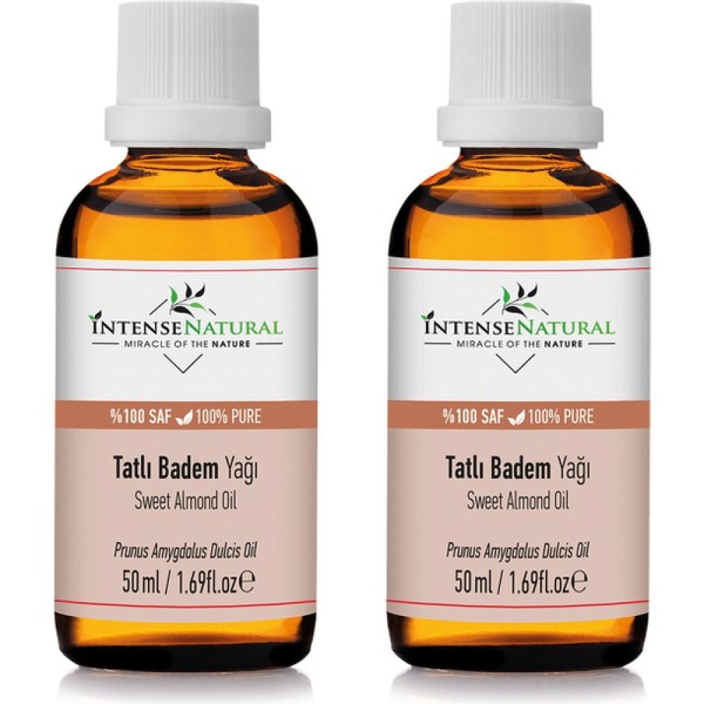 Intense Natural Badem Yağı Tatlı Soğuk Sıkım 50 ml x 2 %100 Saf ve Doğal Sweet Almond Oil - 100 ml Bitkisel Yağlar Fiyatı