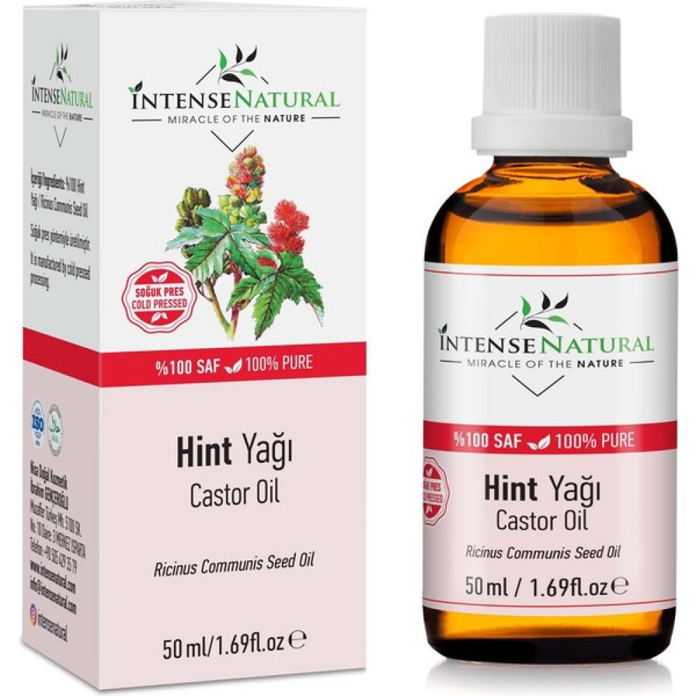 İntense Natural Hint Yağı Soğuk Sıkım %100 Saf Ve Doğal Castor Carrier Oil 50 ml Nemlendiriciler Fiyatı