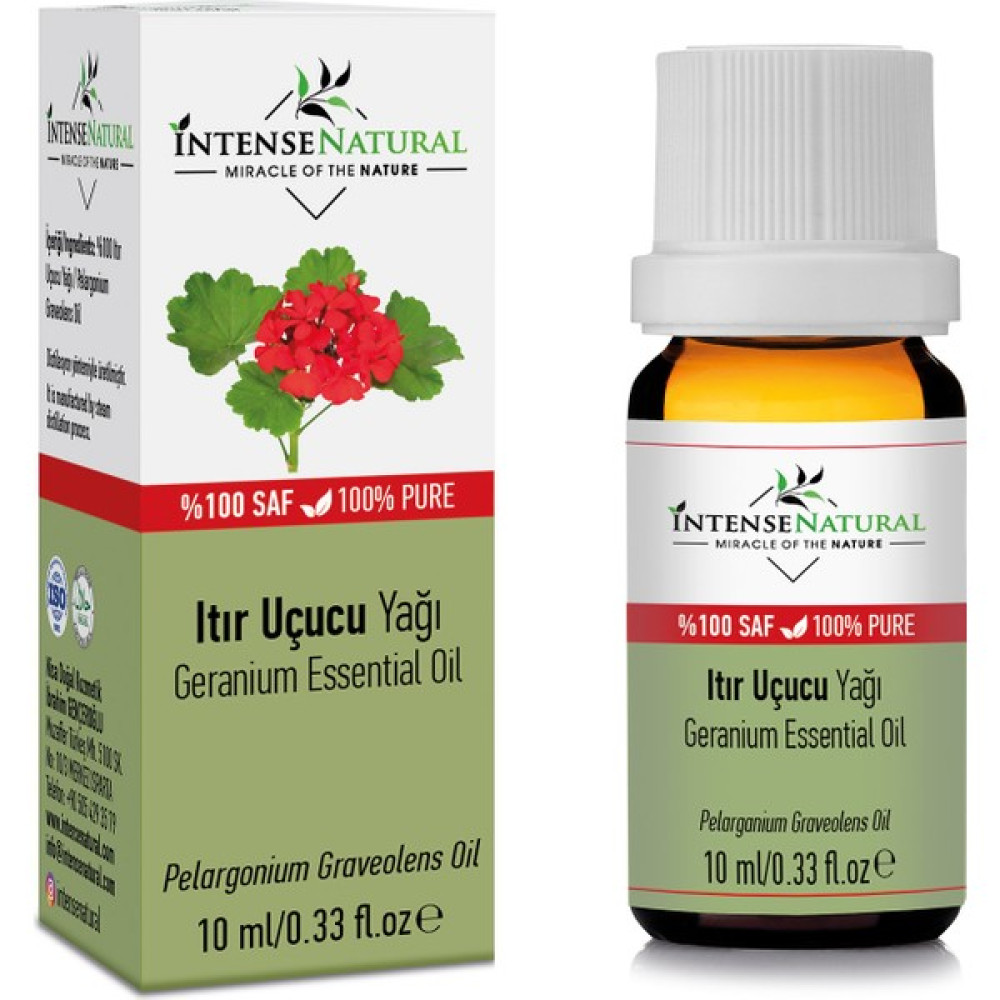 Intense Natural Itır Uçucu Yağı 10 ml %100 Saf ve Doğal Sardunya Çiçeği Geranium Essential Oil Oto Boyaları Fiyatı