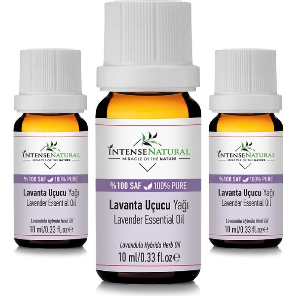 Intense Natural Lavanta Uçucu Yağı 10 ml x 3 %100 Saf ve Doğal Lavender Essential Oil - 30 ml Bitkisel Yağlar Fiyatı