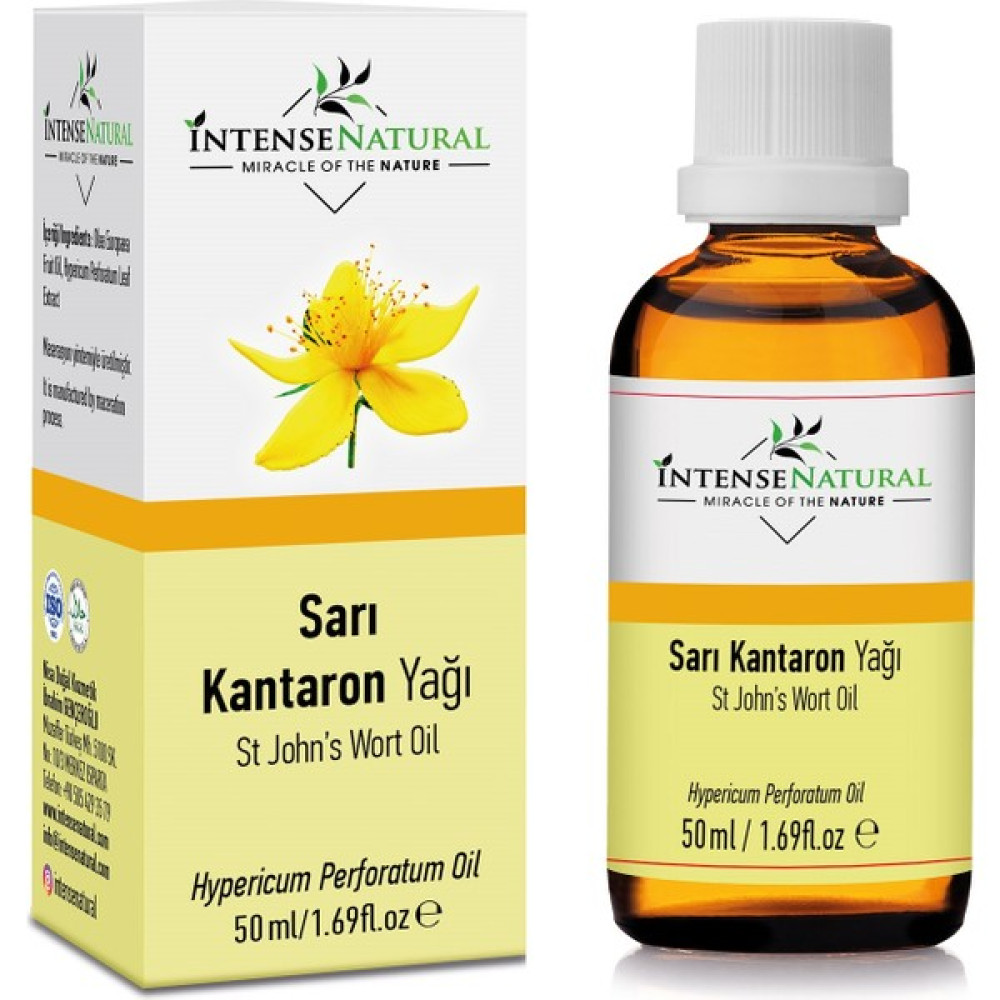 Intense Natural Sarı Kantaron Yağı 50 ml %100 Saf ve Doğal St John's Wort Oil Bitkisel Yağlar Fiyatı