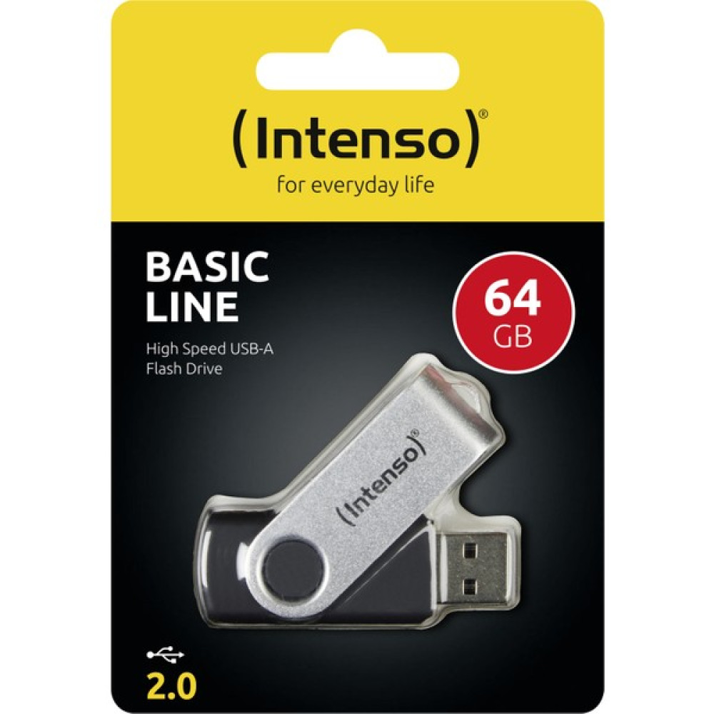 Intenso Basıc Line 64GB Usb2.0 Flash Bellek 3503490 - Gri - 1 GB Flash Bellekler Fiyatı