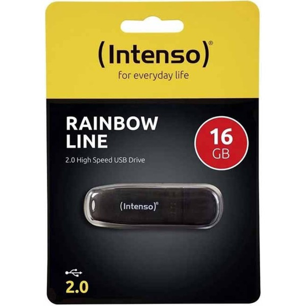 Intenso Rainbow Line USB Bellek 16 GB Siyah USB 2.0 Flash Bellekler Fiyatı