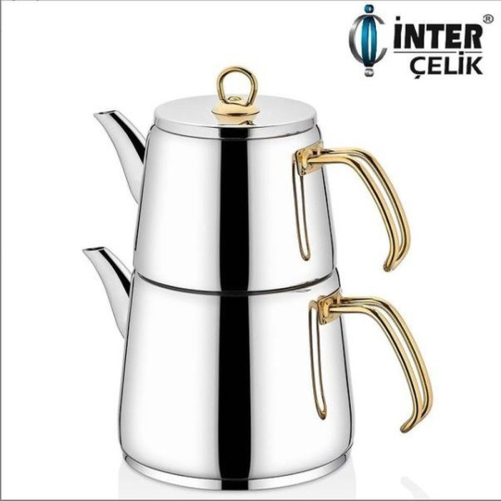 Inter Çelik Hanzade Mini Boy Çaydanlık Gold Çay / Çaydanlık Setleri Fiyatı