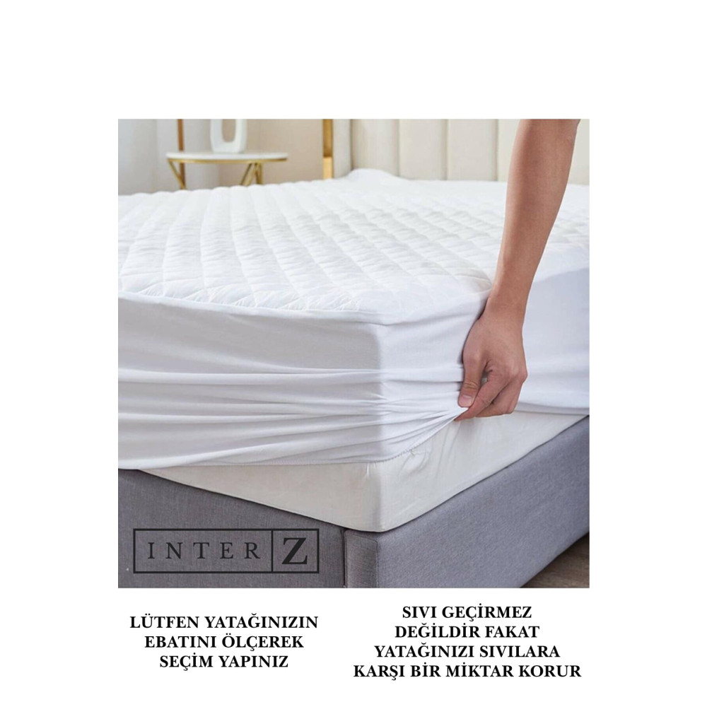 INTER Z Kapitoneli Fitted Yatak Koruyucu Alez(TÜM EBATLAR) 180 x 200 Beden Alez / Yatak Koruyucu Fiyatı
