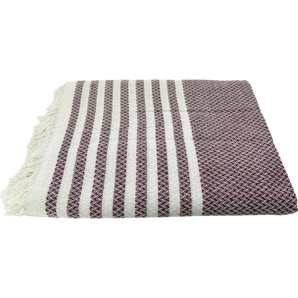 Inter Z Örgü Desenli Saçaklı Tek Kişilik Pike 170X220 cm - Bordo Pike & Pike Takımı Fiyatı