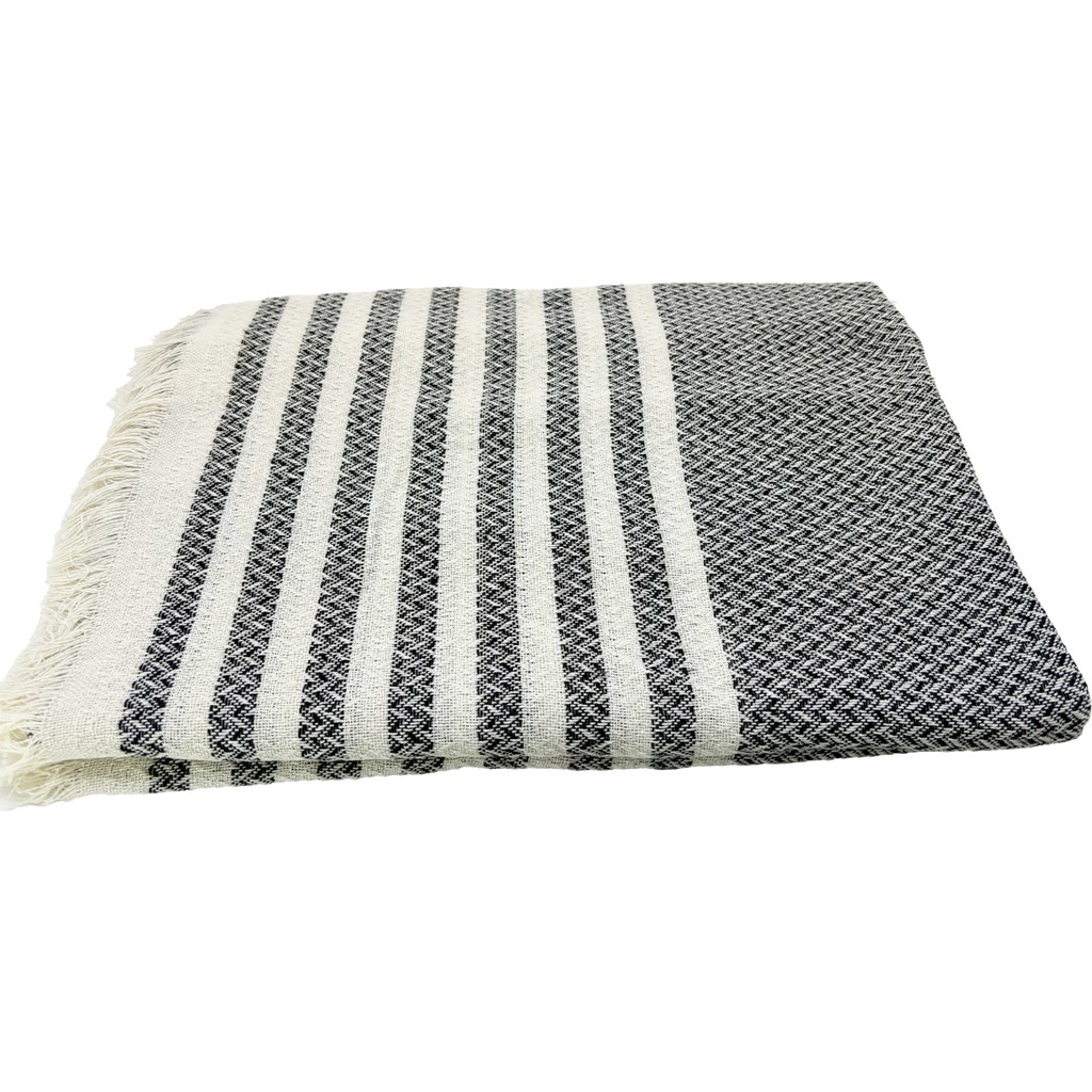 Inter Z Örgü Desenli Saçaklı Tek Kişilik Pike 170X220 cm - Siyah Pike & Pike Takımı Fiyatı