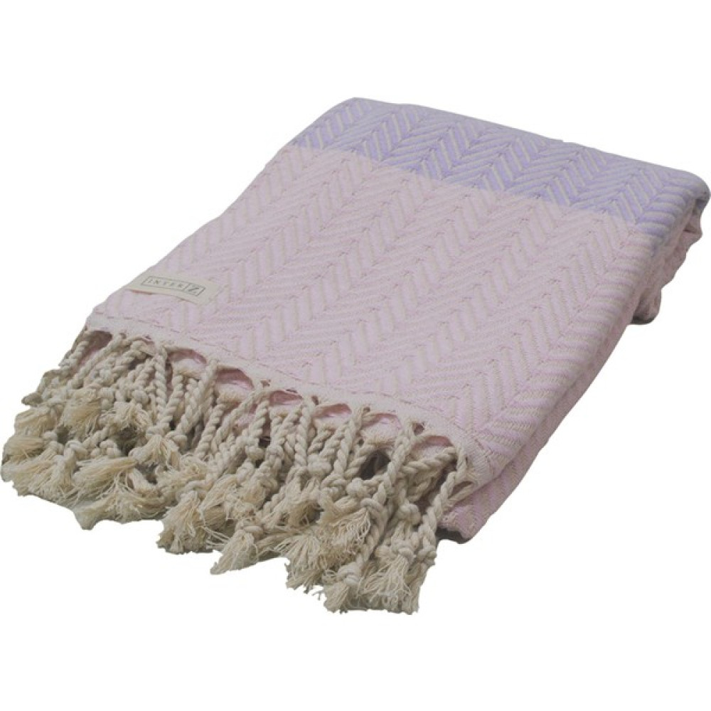 INTER Z Peştemal Banyo ve Plaj Havlusu , Pamuk , Xxl 100X180CM - Pembe - Krem - Lila - 100 x 180 cm Plaj Havlusu Fiyatı