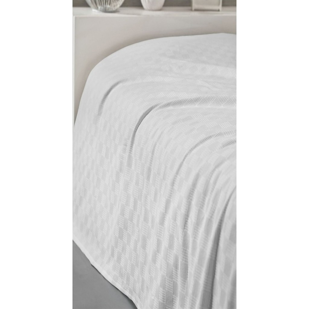 Inter Z Tek Kişilik Beyaz Dama Desenli Pike 160 x 230 Pamuk Kumaş 1 Parça Pike & Pike Takımı Fiyatı