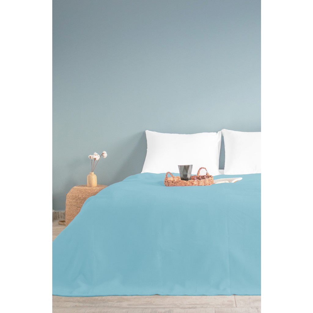 INTER Z Tek Kişilik Dama Desenli Pike. Damalı Otel Pikesi 160X230 - Mavi Pike & Pike Takımı Fiyatı