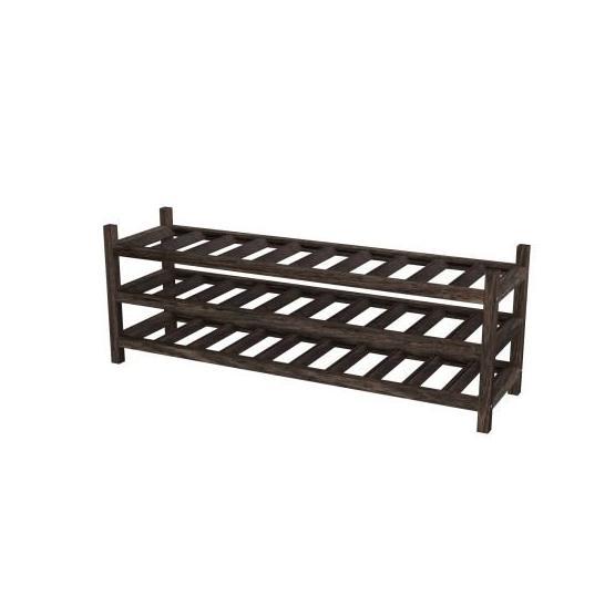 Interbuild Espresso 3 Katlı 30 Şişelik Masif Ağaç Şarap Rafı Şaraplık / Şarap Rafı Fiyatı
