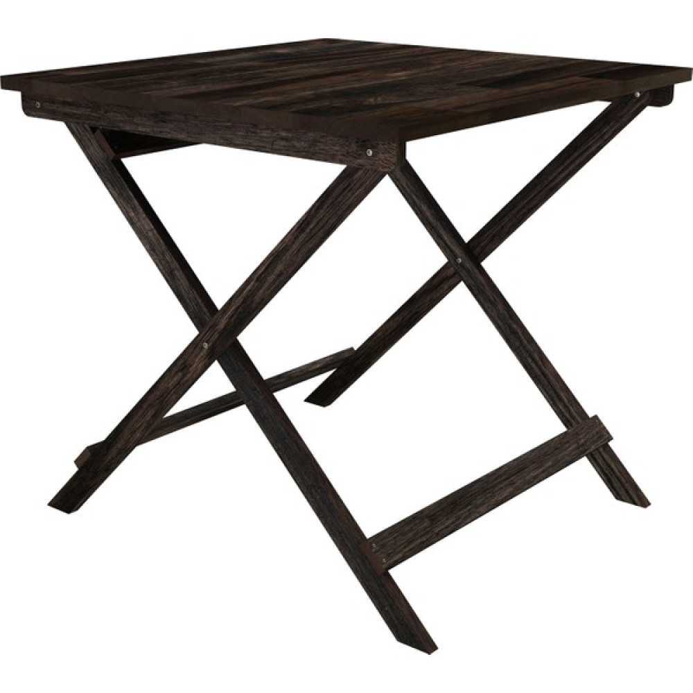 INTERBUILD REAL WOOD Interbuild Sydney Masif Ahşap Katlanır Bahçe Masası, 75X75X73 Cm, Espresso Bahçe Sehpası Fiyatı