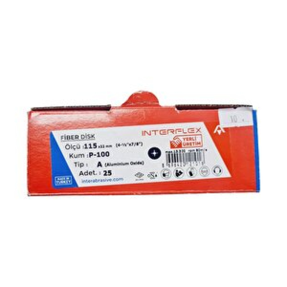 Interflex V115 100 Kum Fiber Disk Zımpara | Hızlı Ve Etkili Zımparalama Deneyimi | 10 Adet Nalburiye & Hırdavat Fiyatı