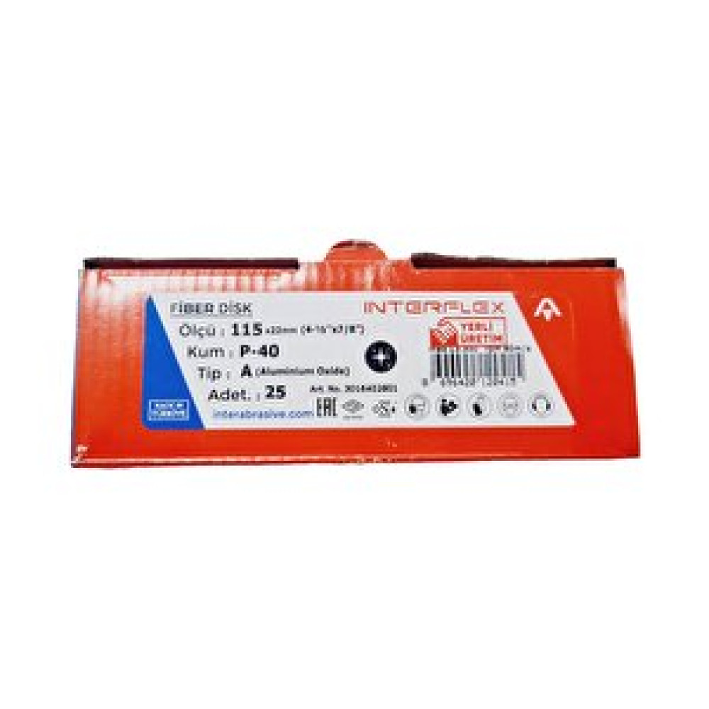 Interflex V115 40 Kum Fiber Disk Zımpara | Hızlı Ve Etkili Zımparalama Deneyimi | 10 Adet Nalburiye & Hırdavat Fiyatı
