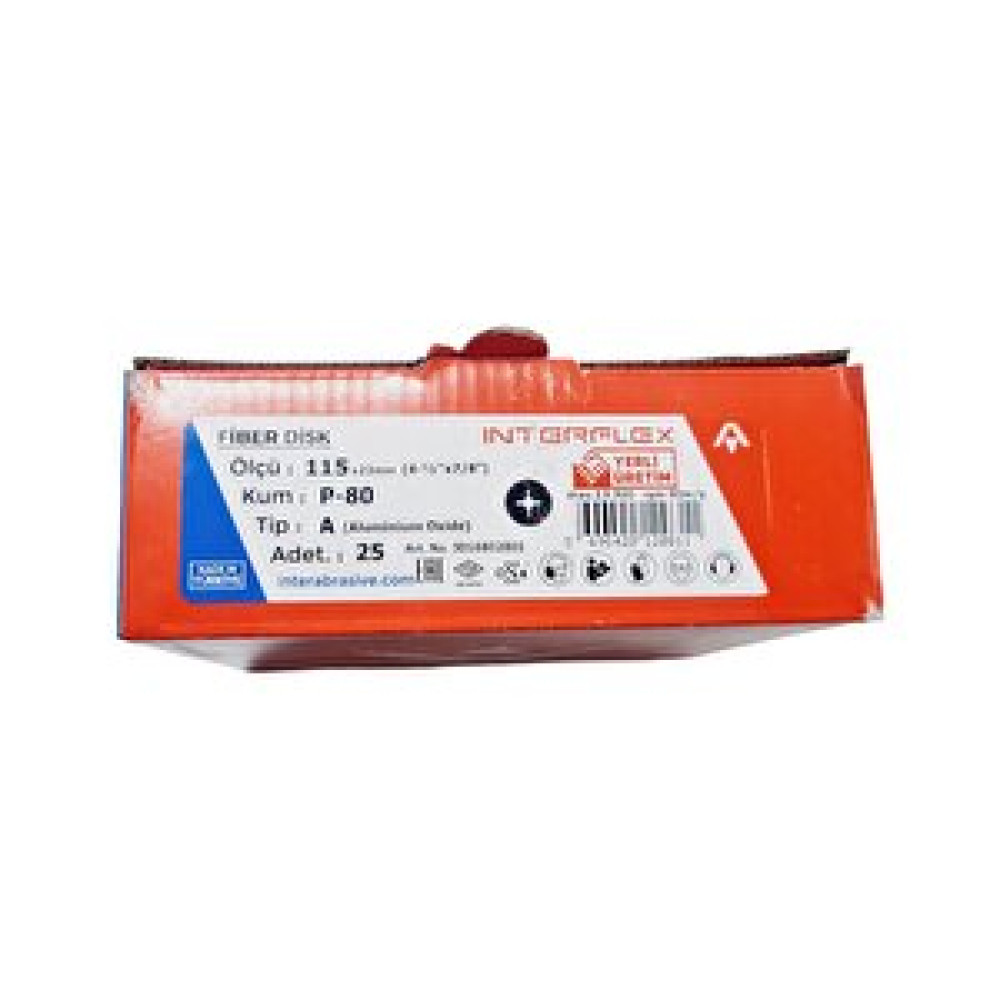 Interflex V115 80 Kum Fiber Disk Zımpara | Hızlı Ve Etkili Zımparalama Deneyimi | 10 Adet Nalburiye & Hırdavat Fiyatı