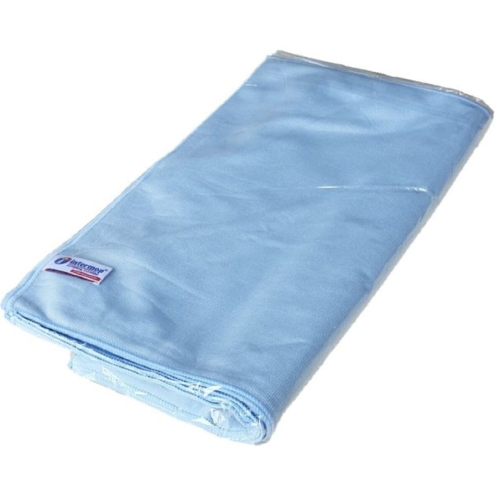 Intermop Mikrofiber Cam Silme Bezi Slim Doku 40X40 cm 10'lu Paket Mavi - Renkli Temizlik Malzemeleri Fiyatı