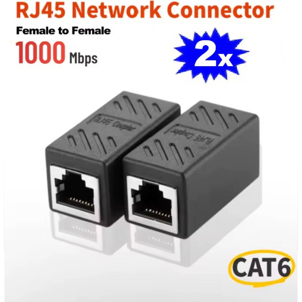 Internet Kablosu Cat6 Cat5 Uzatma Aparatı RJ45 Coupler Network Ekler Birleştirir 1000MBPS (2 Adet) Network Aksesuarları Fiyatı