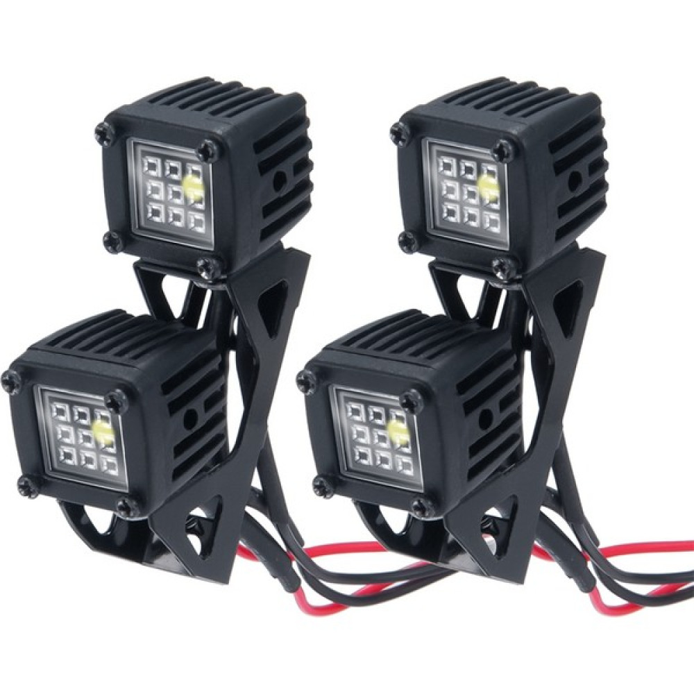 Internet Modifiye Far Spot Araba Üst Işıklar Tampon Işıkları Eksenel SCX10 Trx4 Trx6 1/10 Rc Paletli Araba, C Siyah (Yurt Dışından) RC Araçlar Fiyatı