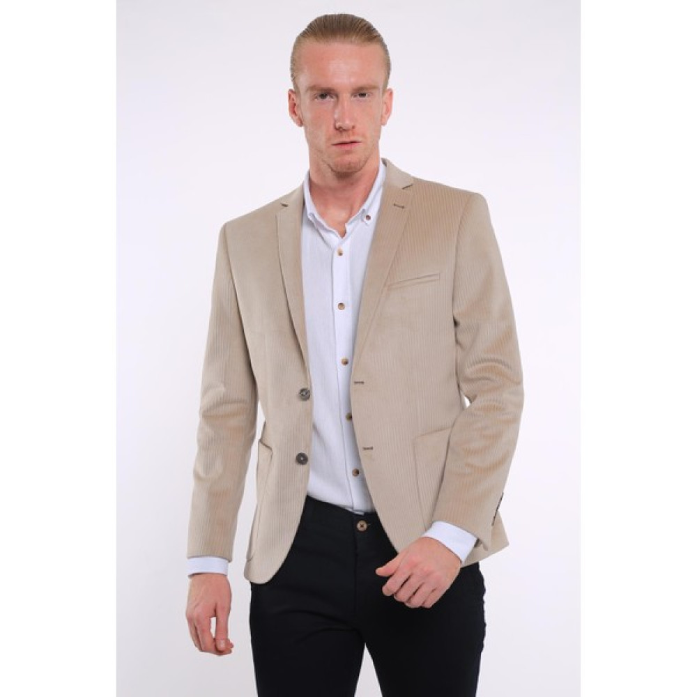 Intersivin 6 Drop Slim Fit Kadife Tam Astar Blazer Erkek Tek Ceket Erkek Ceket Fiyatı