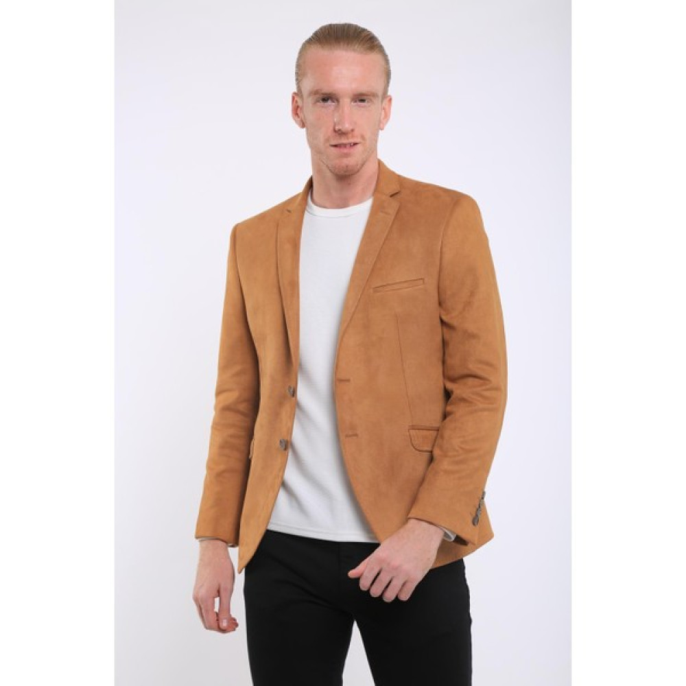 Intersivin 6 Drop Slim Fit Süet Dokulu Tam Astar Blazer Erkek Tek Ceket Erkek Ceket Fiyatı