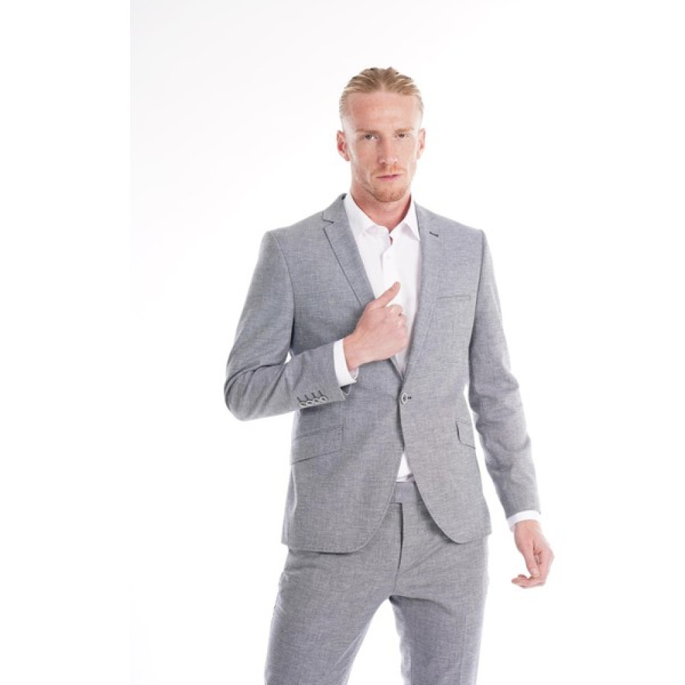 İntersivin Slim Fit Likralı Lacivert Keten Erkek Takım Elbise Erkek Takım Elbise Fiyatı