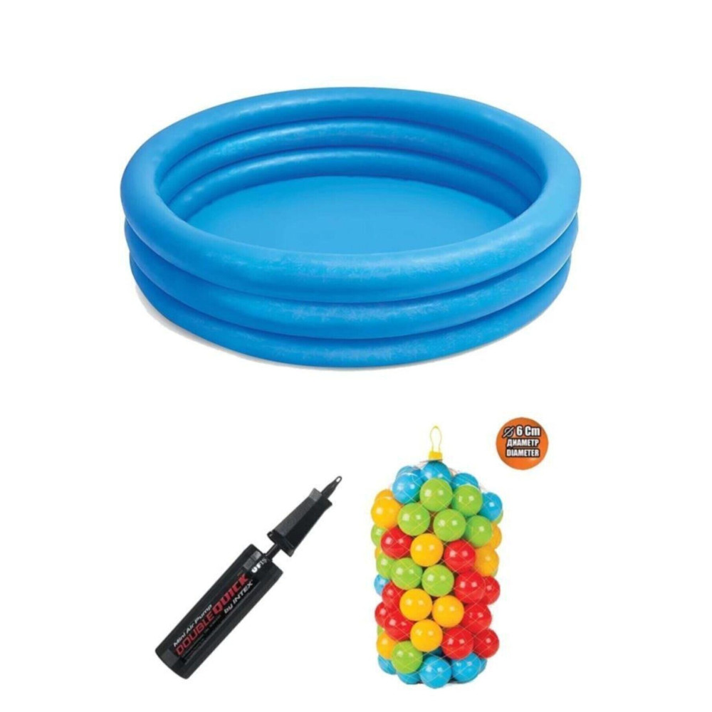 Intex 114 Cm Kristal Havuz + 100 Adet 6cm Top + Pompa Açık Hava, Deniz ve Spor Oyuncakları Fiyatı