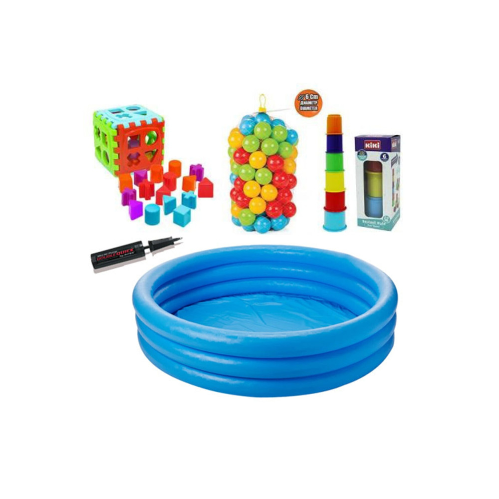 Intex Eğitici Bebek Oyuncakları Seti Şişme Havuz 114cm - Top - Bultak - Mini Kule - Pompa Dalış & Yüzme Malzemeleri Fiyatı