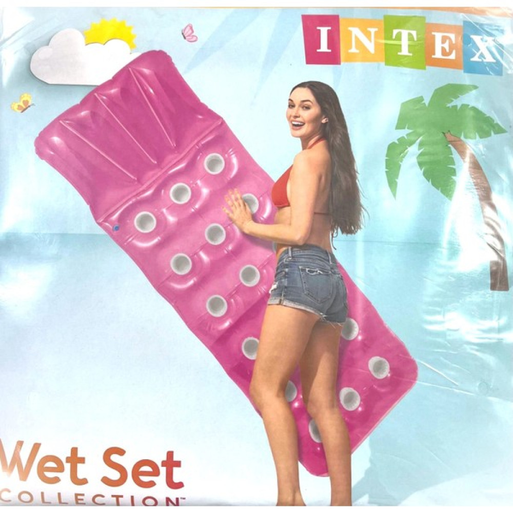 Intex Şişme Deniz & Havuz Yatağı Bardaklı Yatak 188X71 cm Yeşil Mavi Fuşya Pocket Mat Luftmadras Oto Boyaları Fiyatı