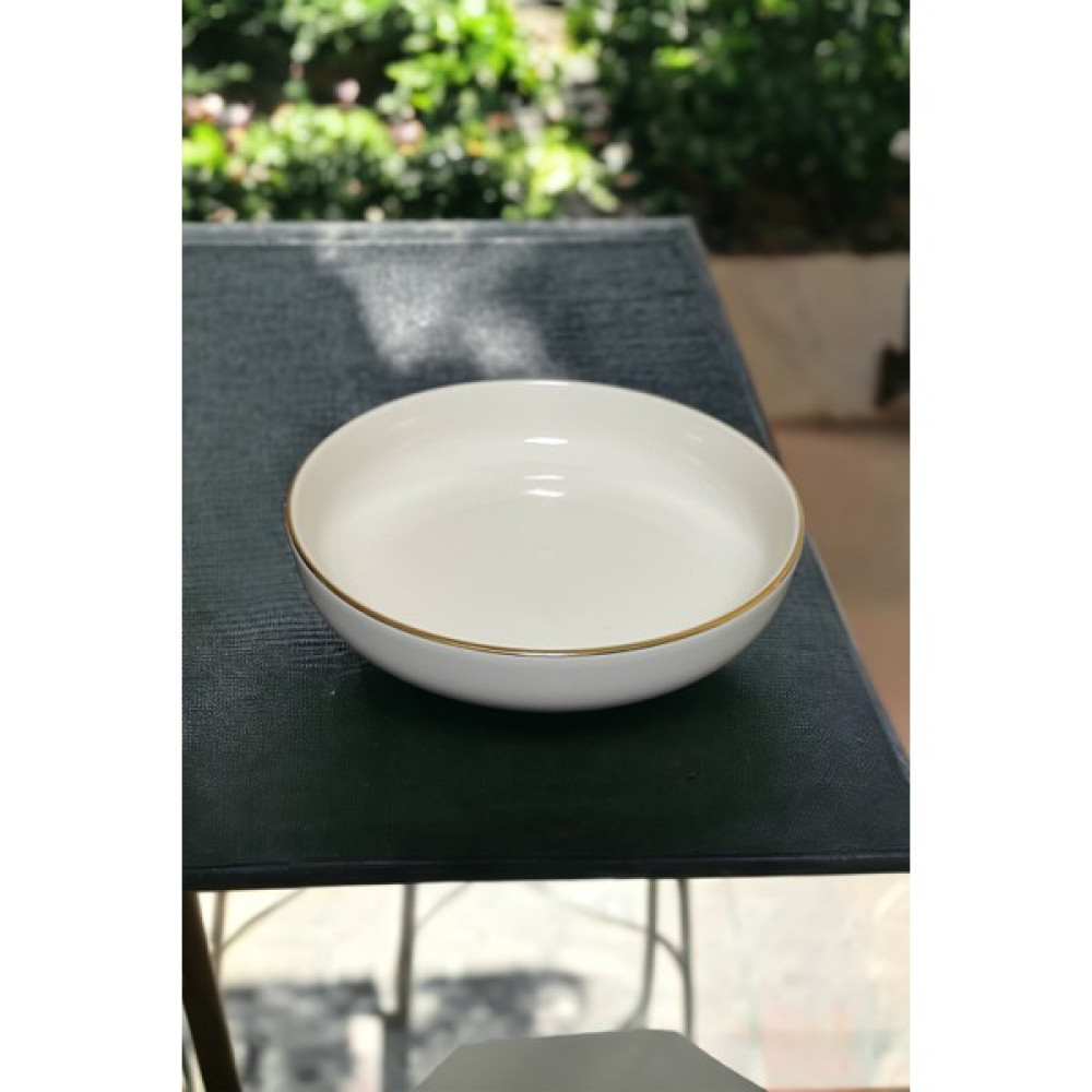 Intiale Versay Porselen Kase 19CM Platin Yaldız - Gümüş Kase Fiyatı