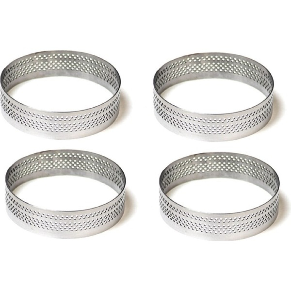 Intime Endüstriyel Mutfak Intime - Delikli Tart Kalıbı - 4'lü Set - Çap 10 cm DRT-6546 Kek Kalıpları Fiyatı